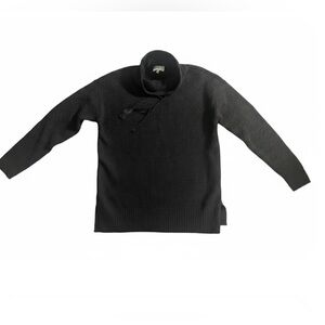 Lou & Grey Men's Charcoal Waffle KnitTurtleneck Drawstring Sweater Size XS